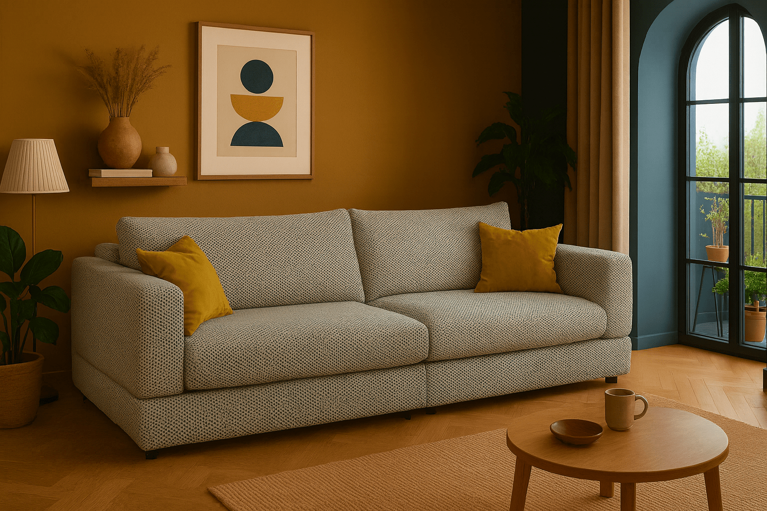 Прямий диван Соренто без механізму — легкий силует і стабільна посадка